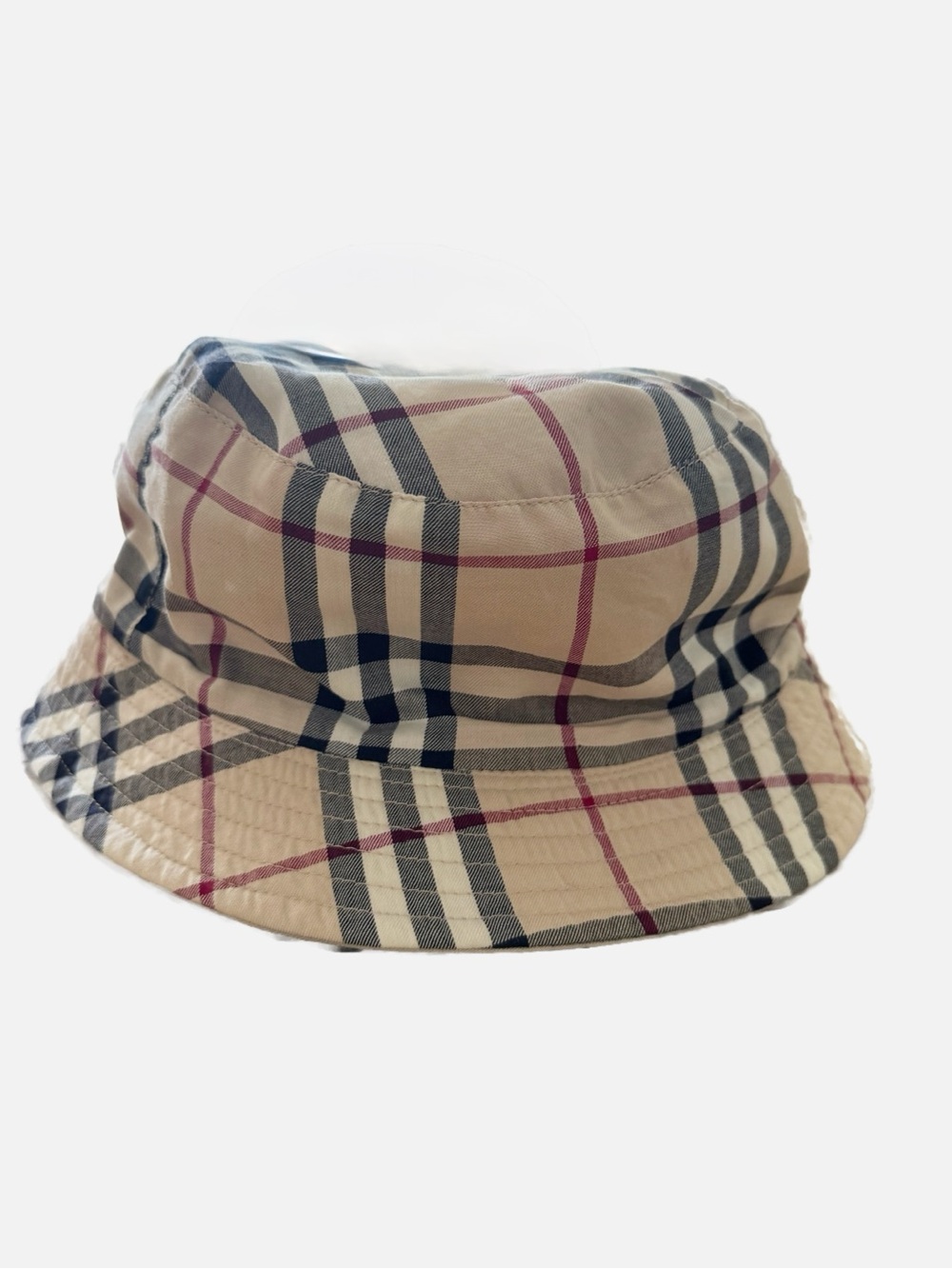 Burberry | Classic Plaid and Plain Tan Reversible Bucket Hat